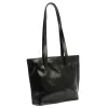 Florence 47 fekete női bőr kézitáska, válltáska, shopper 39 x 28 x 10.5 cm
