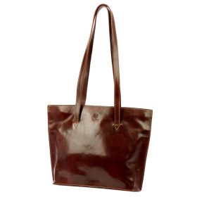   Florence 47 barna női bőr kézitáska, válltáska, shopper 39 x 28 x 10.5 cm