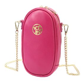   Gregorio 1734 magenta női bőr mobiltartó partytáska, válltáska 12 x 20 x 6 cm