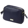 MiaMore 01-068  sötétkék női bőr válltáska, oldaltáska, crossbody 26 x 19 x 8 cm