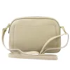 MiaMore 01-068 bézs női bőr válltáska, oldaltáska, crossbody 26 x 19 x 8 cm