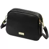 MiaMore 01-068 fekete női bőr válltáska, oldaltáska, crossbody 26 x 19 x 8 cm