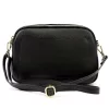 MiaMore 01-068 fekete női bőr válltáska, oldaltáska, crossbody 26 x 19 x 8 cm