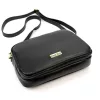 MiaMore 01-068 fekete női bőr válltáska, oldaltáska, crossbody 26 x 19 x 8 cm
