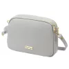 MiaMore 01-068 szürke női bőr válltáska, oldaltáska, crossbody 26 x 19 x 8 cm