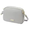 MiaMore 01-068 szürke női bőr válltáska, oldaltáska, crossbody 26 x 19 x 8 cm