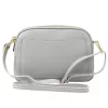 MiaMore 01-068 szürke női bőr válltáska, oldaltáska, crossbody 26 x 19 x 8 cm