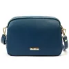 MiaMore 01-068 kék női bőr válltáska, oldaltáska, crossbody 26 x 19 x 8 cm