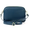 MiaMore 01-068 kék női bőr válltáska, oldaltáska, crossbody 26 x 19 x 8 cm