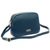 MiaMore 01-068 kék női bőr válltáska, oldaltáska, crossbody 26 x 19 x 8 cm