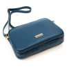 MiaMore 01-068 kék női bőr válltáska, oldaltáska, crossbody 26 x 19 x 8 cm