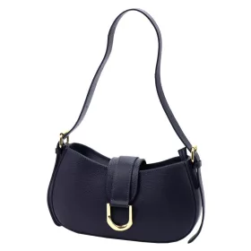   Luka 24-037 navy kék női bőr kézitáska, válltáska 29 x 17 x 6 cm