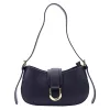 Luka 24-037 navy kék női bőr kézitáska, válltáska 29 x 17 x 6 cm