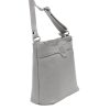 Luka 20-076 szürke női bőr válltáska, oldaltáska, crossbody 24 x 20 x 10 cm
