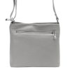 Luka 20-076 szürke női bőr válltáska, oldaltáska, crossbody 24 x 20 x 10 cm
