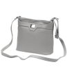 Luka 20-076 szürke női bőr válltáska, oldaltáska, crossbody 24 x 20 x 10 cm