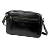 EL FORREST LB33-68 fekete női bőr válltáska, oldaltáska, crossbody 25 x 18 x 7 cm