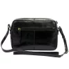 EL FORREST LB33-68 fekete női bőr válltáska, oldaltáska, crossbody 25 x 18 x 7 cm