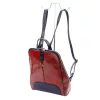 Florence 2001 piros-navy női valódi bőr hátizsák 33 x 29 x 12 cm