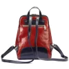 Florence 2001 piros-navy női valódi bőr hátizsák 33 x 29 x 12 cm