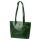 Florence 47 zöld női bőr kézitáska, válltáska, shopper 39 x 28 x 10.5 cm