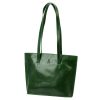 Florence 47 zöld női bőr kézitáska, válltáska, shopper 39 x 28 x 10.5 cm