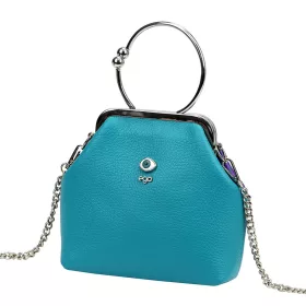   EGO ES0099S7 070024WL türkiz női bőr kézitáska 19 x 17 x 8 cm