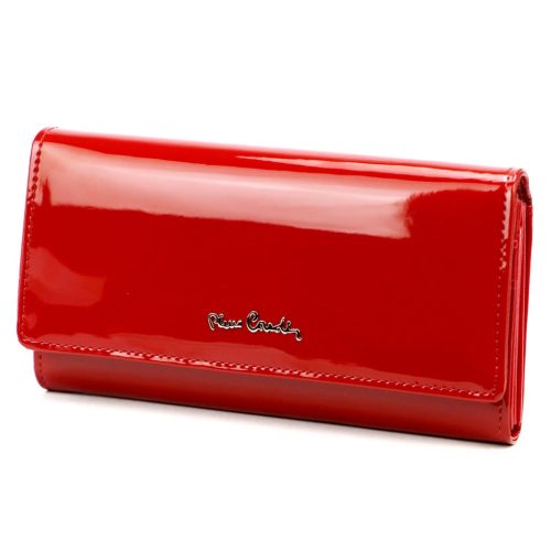 Pierre Cardin 07 SHINY 100 piros női rostbőr-bőr pénztárca 18,5 x 10 cm