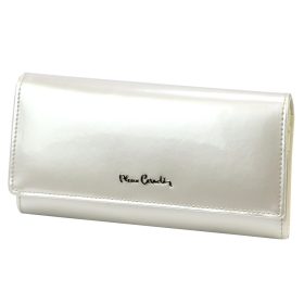   Pierre Cardin 07 SHINY 100 bézs női rostbőr-bőr pénztárca 18,5 x 10 cm