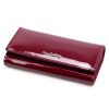 Pierre Cardin 07 SHINY 100 bíbor színű női bőr-rostbőr pénztárca 18,5 x 10 cm