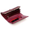 Pierre Cardin 07 SHINY 100 bíbor színű női bőr-rostbőr pénztárca 18,5 x 10 cm
