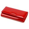 Pierre Cardin 07 SHINY 102 piros női rostbőr-bőr pénztárca 18,5 x 10,5 cm