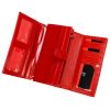 Pierre Cardin 07 SHINY 102 piros női rostbőr-bőr pénztárca 18,5 x 10,5 cm