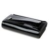 Pierre Cardin 07 SHINY 102 fekete női rostbőr-bőr pénztárca 18,5 x 10,5 cm