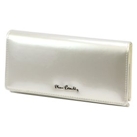   Pierre Cardin 07 SHINY 102 bézs női rostbőr-bőr pénztárca 18,5 x 10,5 cm