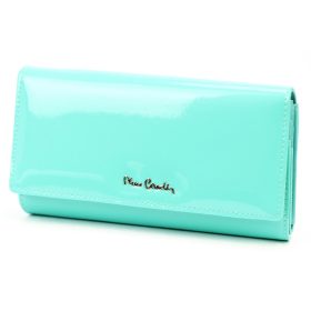  Pierre Cardin 07 SHINY 102 türkiz női rostbőr-bőr pénztárca 18,5 x 10,5 cm