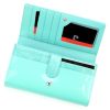 Pierre Cardin 07 SHINY 102 türkiz női rostbőr-bőr pénztárca 18,5 x 10,5 cm