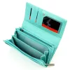 Pierre Cardin 07 SHINY 106 türkiz női bőr pénztárca 19 x 10,5 cm