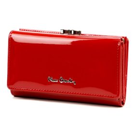  Pierre Cardin 07 SHINY 108 piros női rostbőr-bőr pénztárca 14,5 x 9 cm