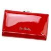Pierre Cardin 07 SHINY 108 piros női rostbőr-bőr pénztárca 14,5 x 9 cm