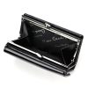 Pierre Cardin 07 SHINY 108 fekete női rostbőr-bőr pénztárca 14,5 x 9 cm