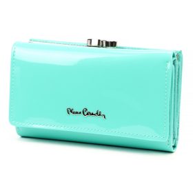   Pierre Cardin 07 SHINY 108 türkiz női rostbőr-bőr pénztárca 14,5 x 9 cm
