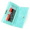 Pierre Cardin 07 SHINY 108 türkiz női rostbőr-bőr pénztárca 14,5 x 9 cm