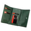 Pierre Cardin 07 SHINY 108 zöld női rostbőr-bőr pénztárca 14,5 x 9 cm