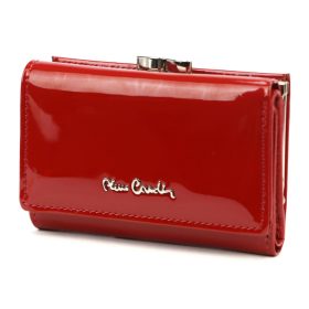   Pierre Cardin 07 SHINY 117 piros női rostbőr-bőr pénztárca 12,5 x 9 cm