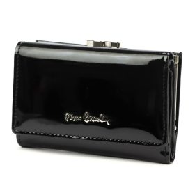   Pierre Cardin 07 SHINY 117 fekete női rostbőr-bőr pénztárca 12,5 x 9 cm