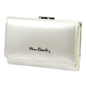   Pierre Cardin 07 SHINY 117 bézs női rostbőr-bőr pénztárca 12,5 x 9 cm