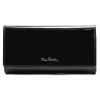 Pierre Cardin 07 SHINY 121 fekete női bőr-rostbőr pénztárca 19,5 x 10 cm