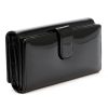 Pierre Cardin 07 SHINY 121 fekete női bőr-rostbőr pénztárca 19,5 x 10 cm