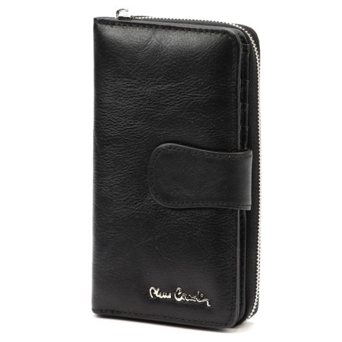 Pierre Cardin 06 ITALY 116 fekete női bőr pénztárca 9.5 x 16.5 x 3.8 cm